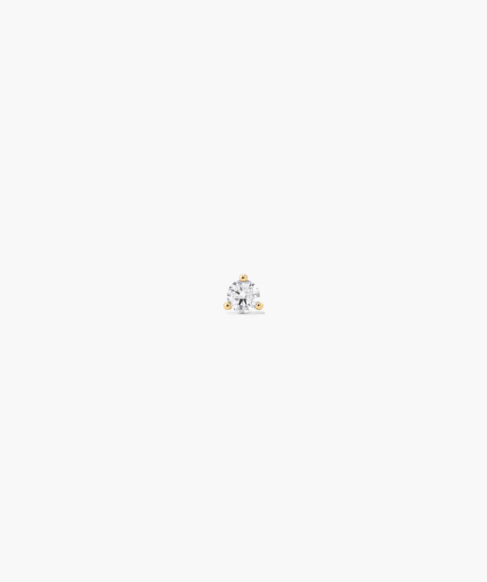 Natrual Diamond Prong Flat Back
