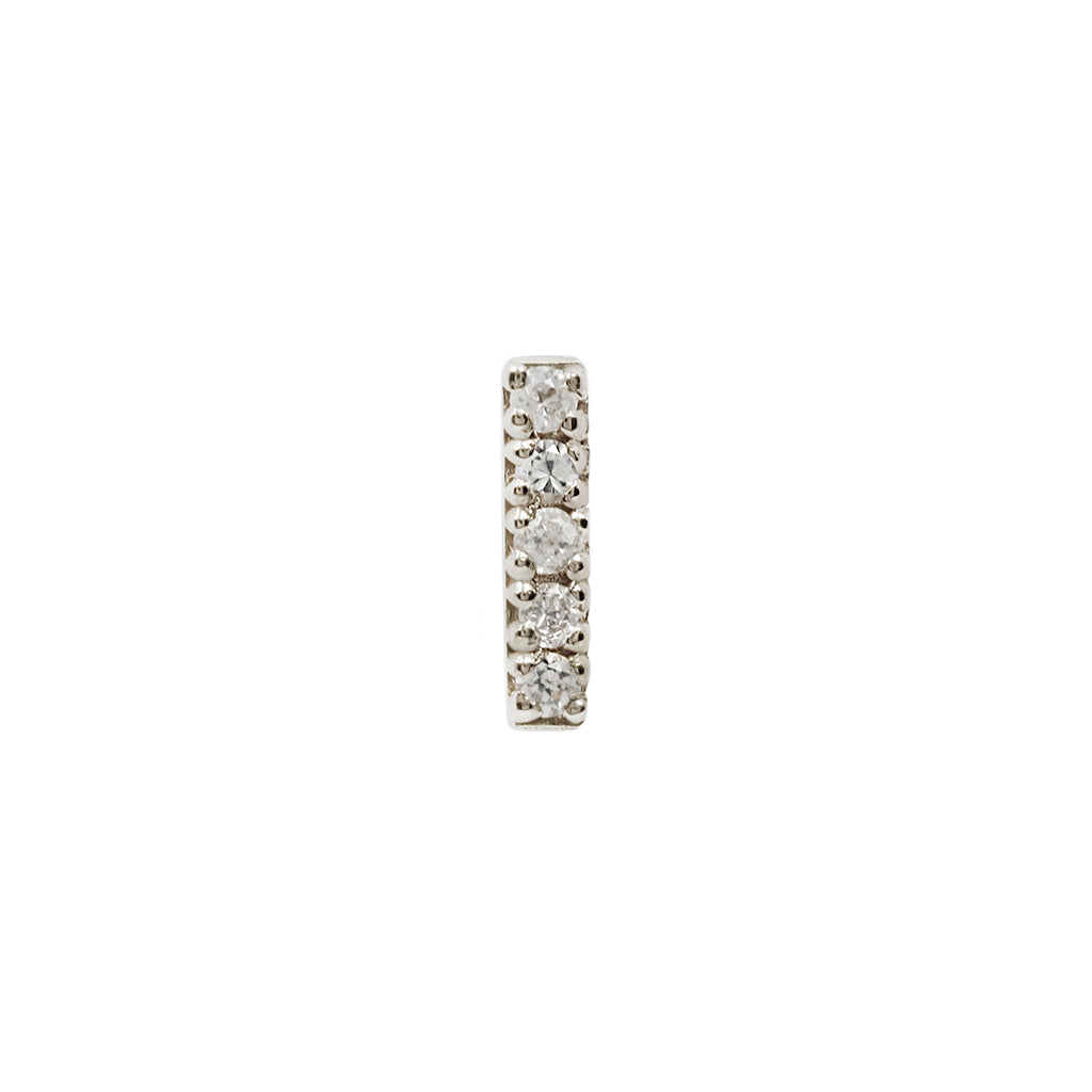 Rowe - White Sapphire - Threadless End