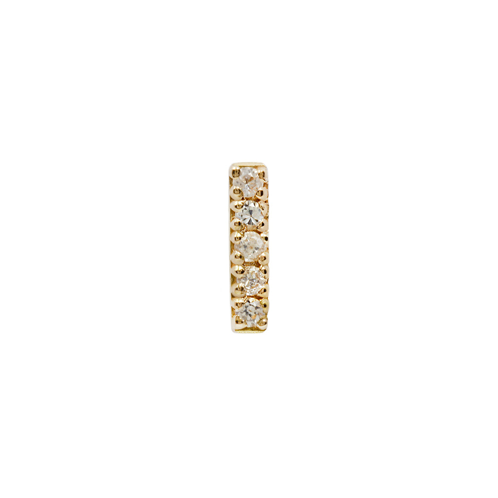 Rowe - White Sapphire - Threadless End