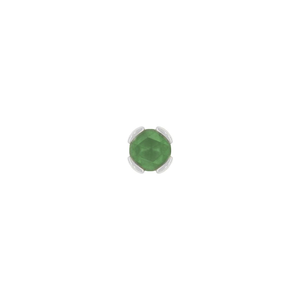 Peekaboo - Sandblasted Green Tourmaline - Threadless End