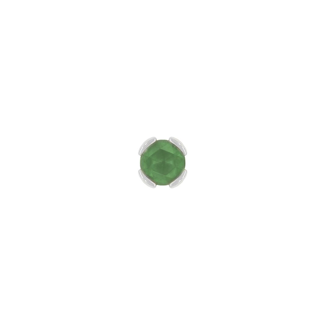 Peekaboo - Sandblasted Green Tourmaline - Threadless End