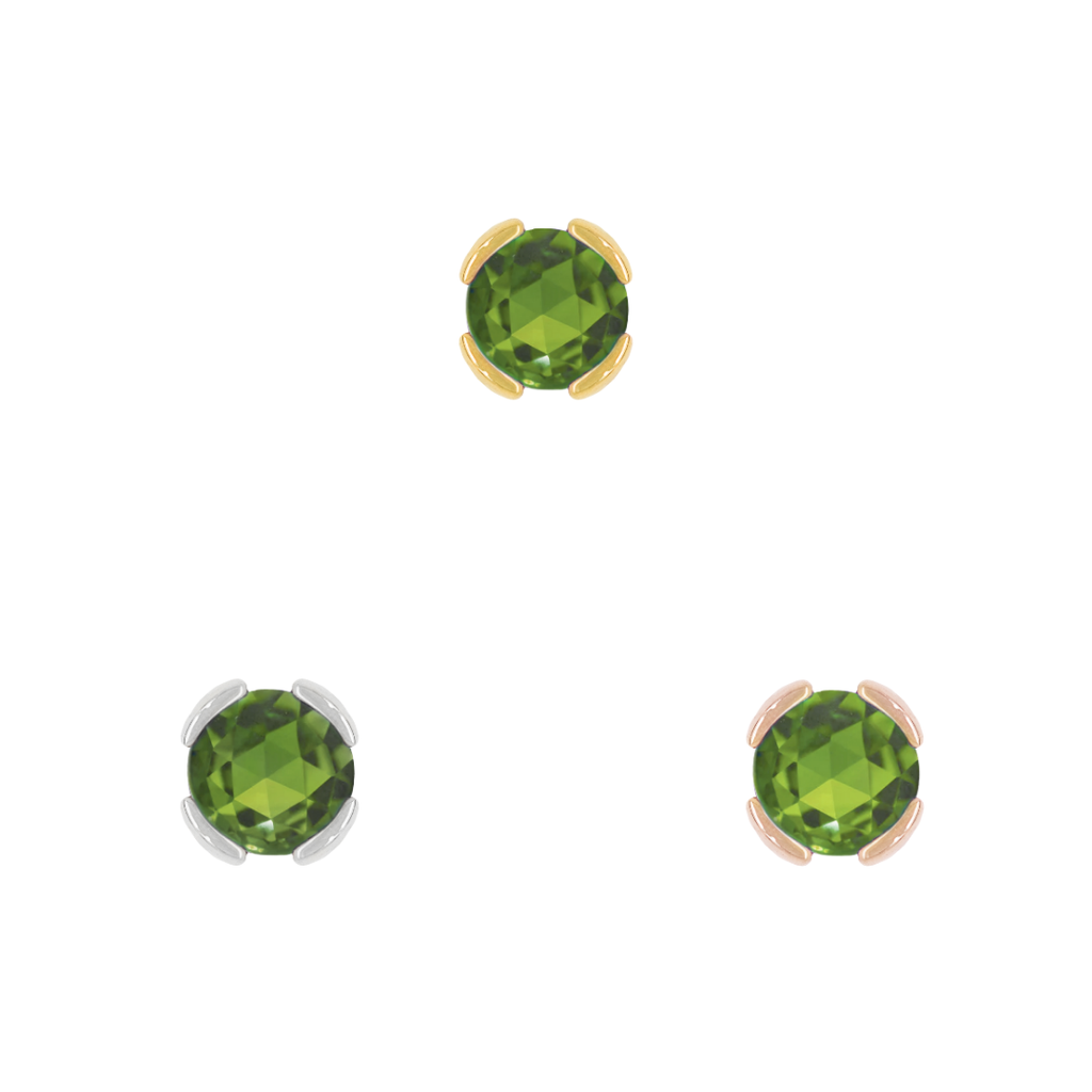 Peekaboo - Green Tourmaline - Threadless End