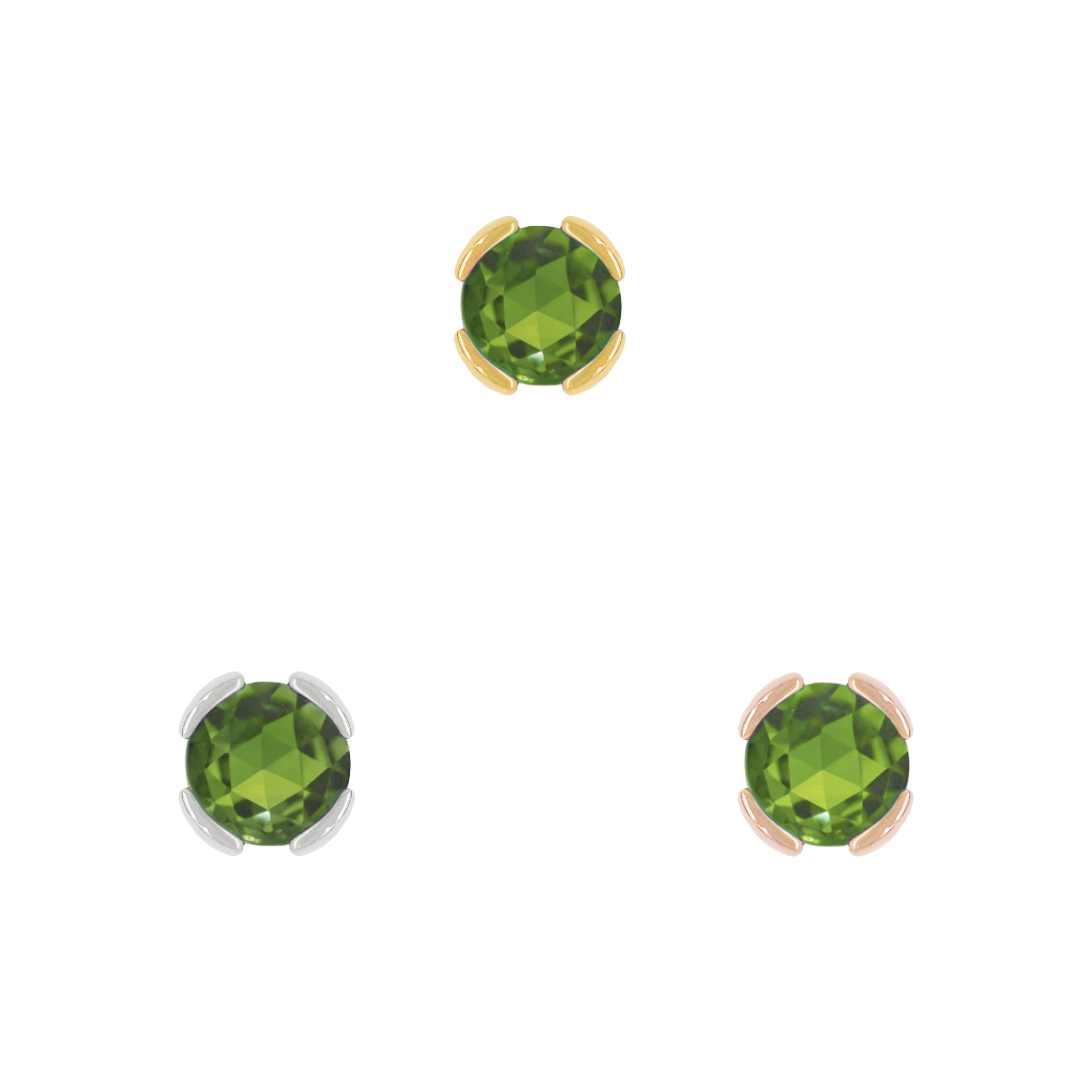 Peekaboo - Green Tourmaline - Threadless End