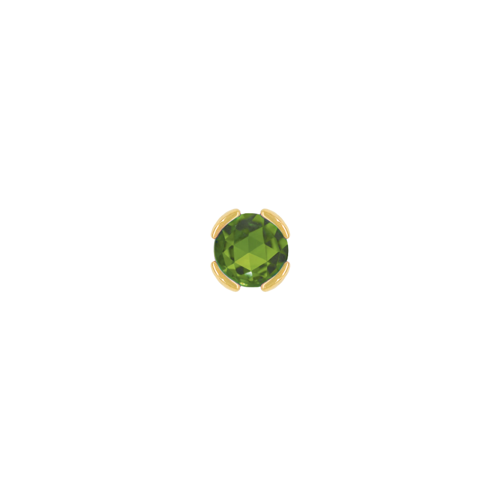 Peekaboo - Green Tourmaline - Threadless End