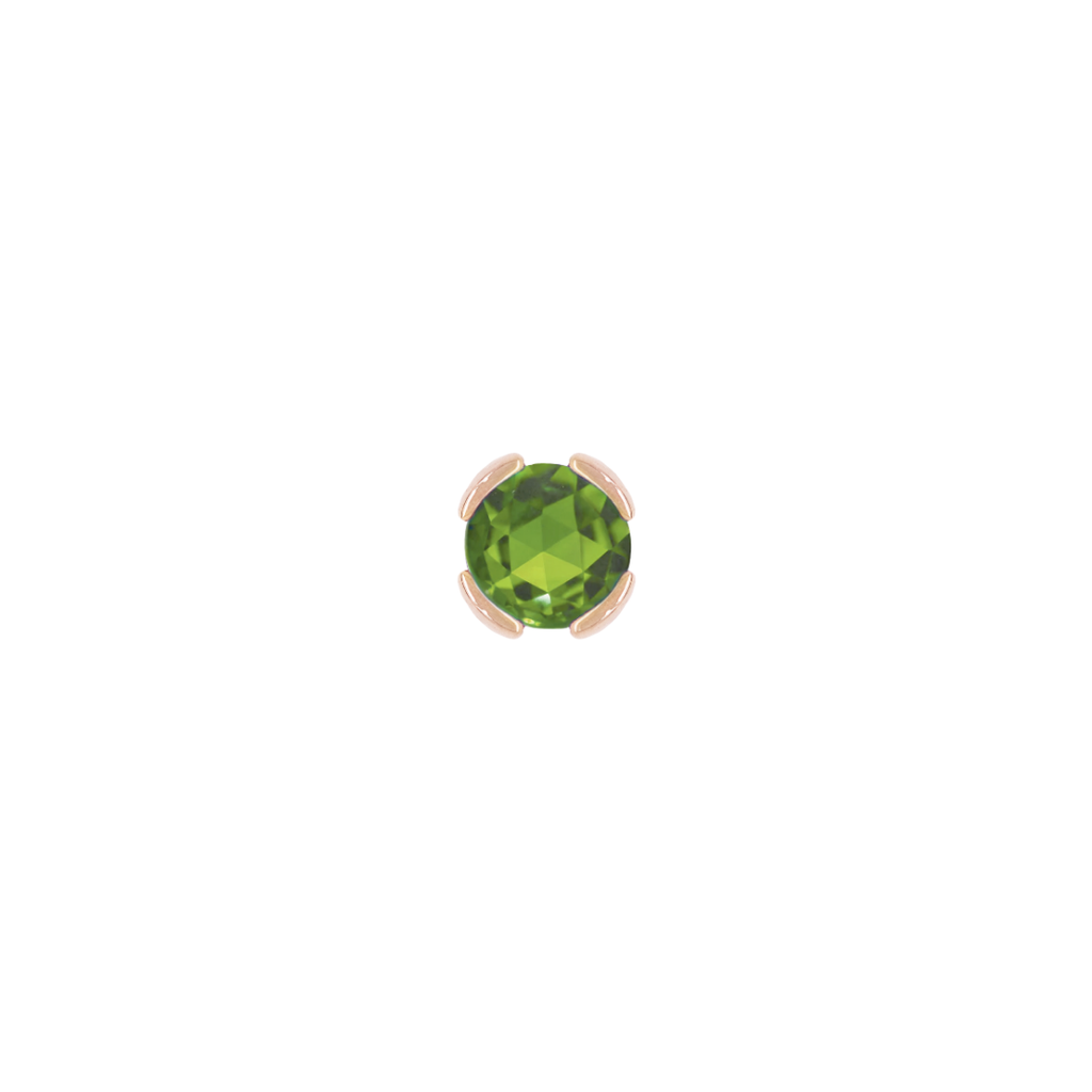 Peekaboo - Green Tourmaline - Threadless End