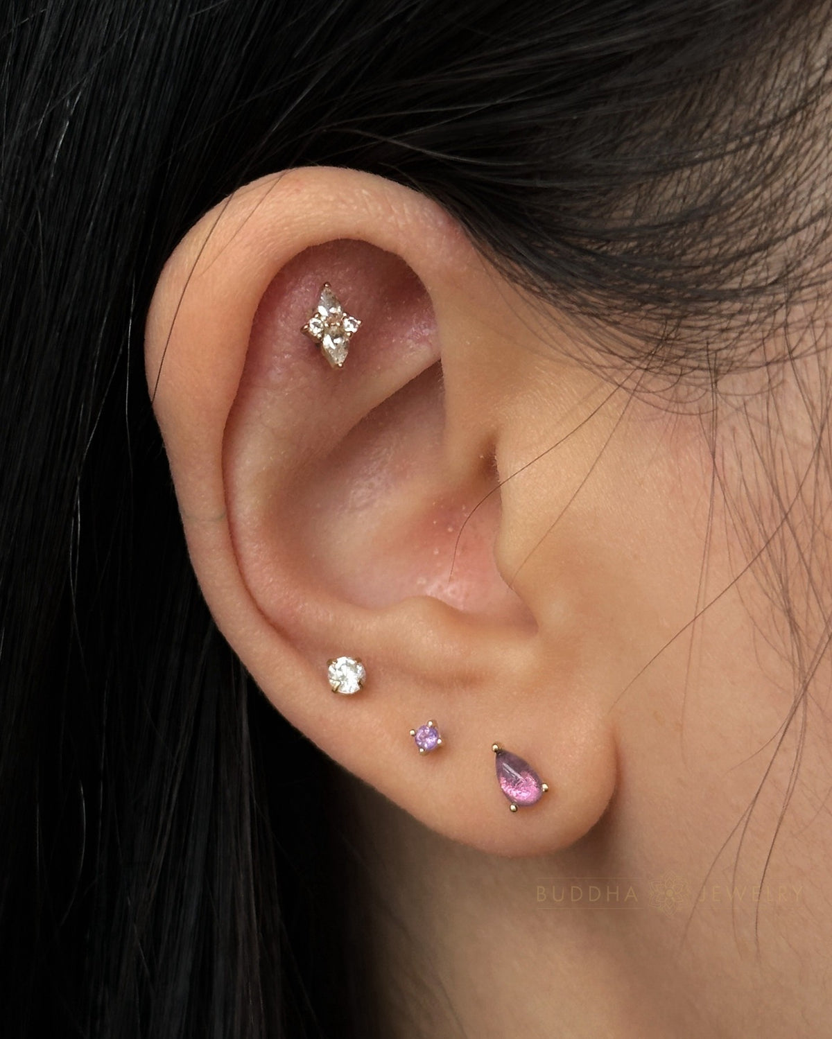 Ear chain styling at Piercing Lab Calgary