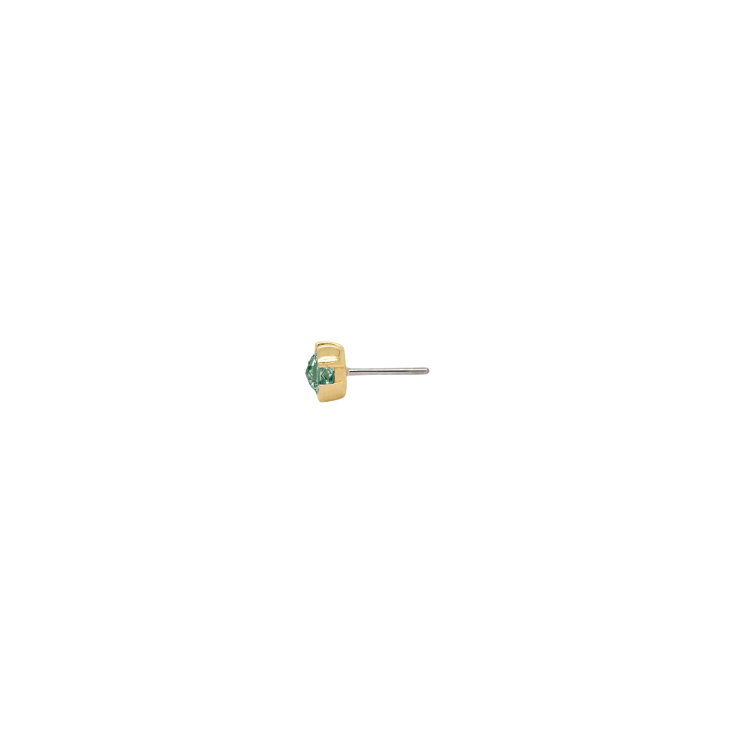 Peekaboo - Green Tourmaline - Threadless End