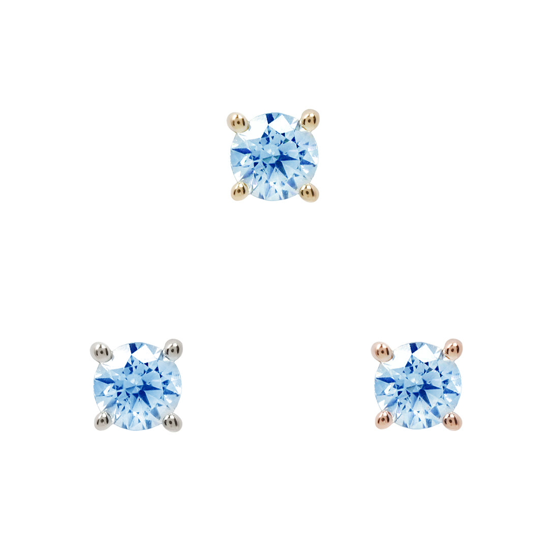 London Blue Topaz Prong - Threadless End