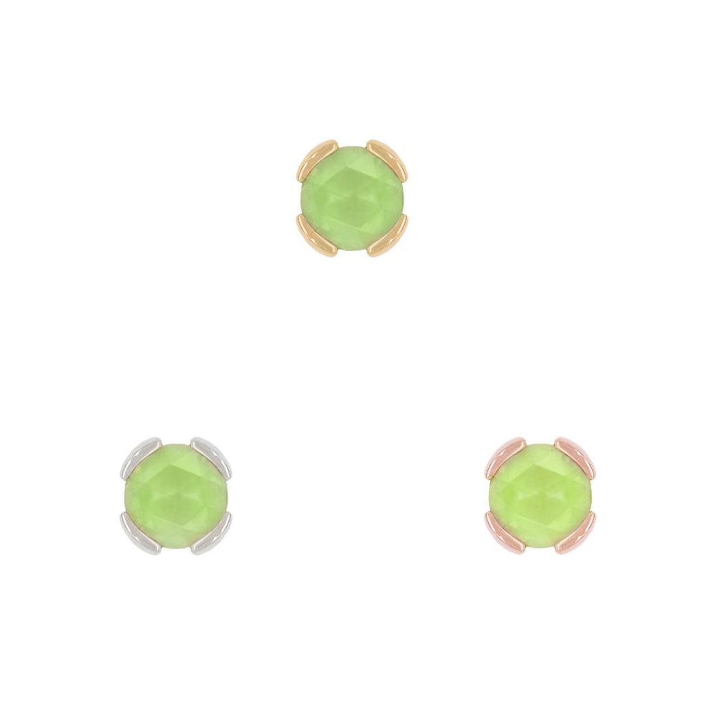 Peekaboo - Sandblasted Peridot - Threadless End