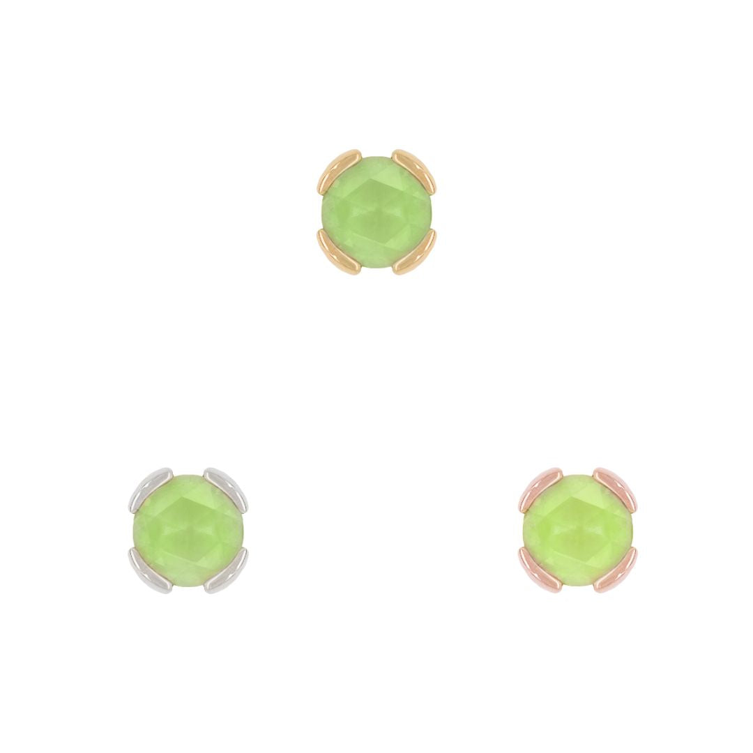 Peekaboo - Sandblasted Peridot - Threadless End