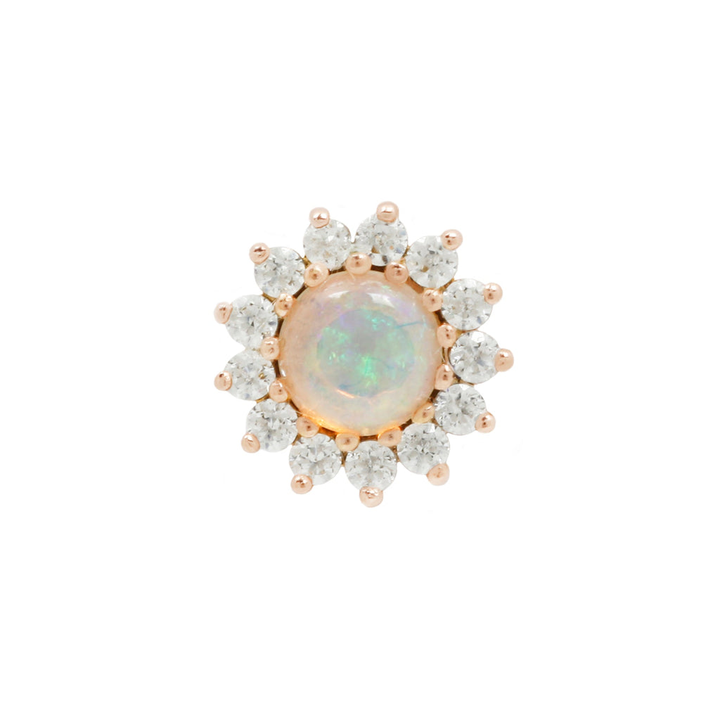 Delphine Opal + CZ - Threadless End