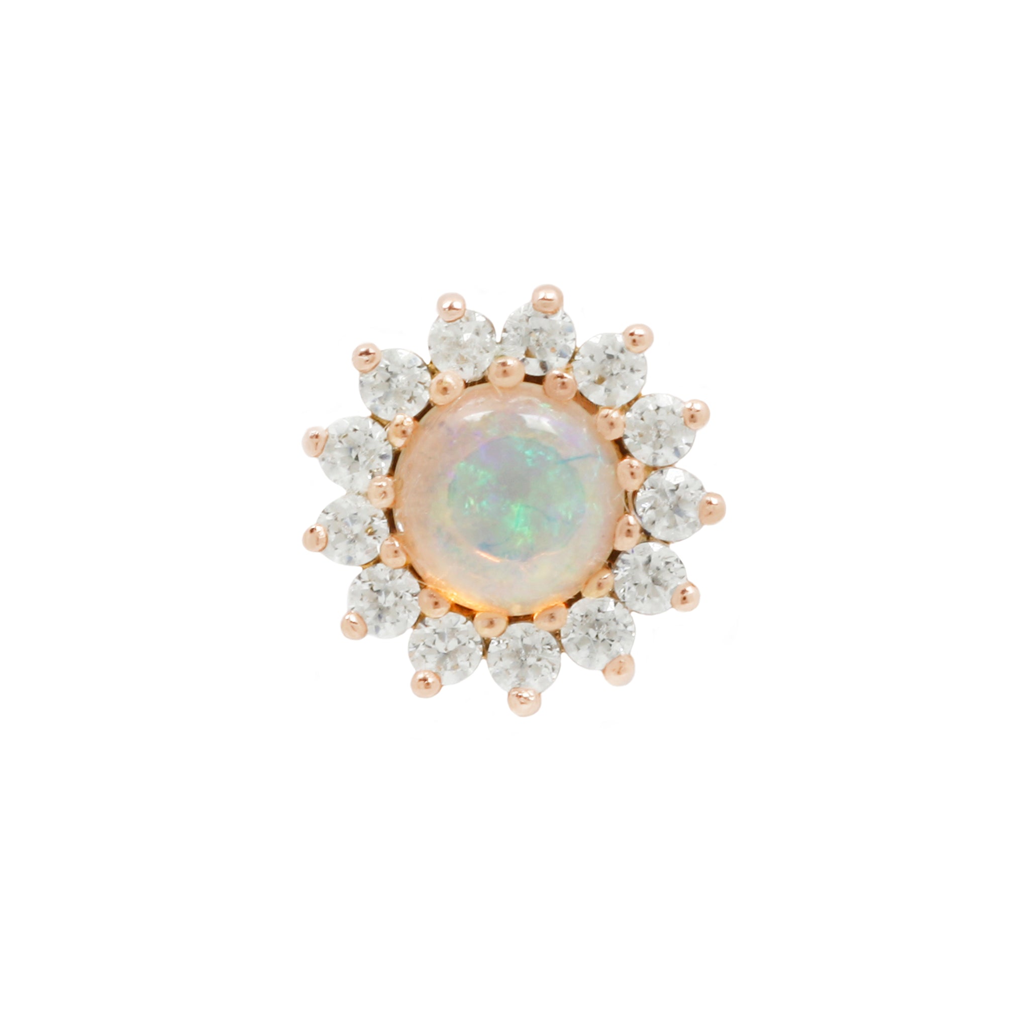 Delphine Opal + CZ - Threadless End