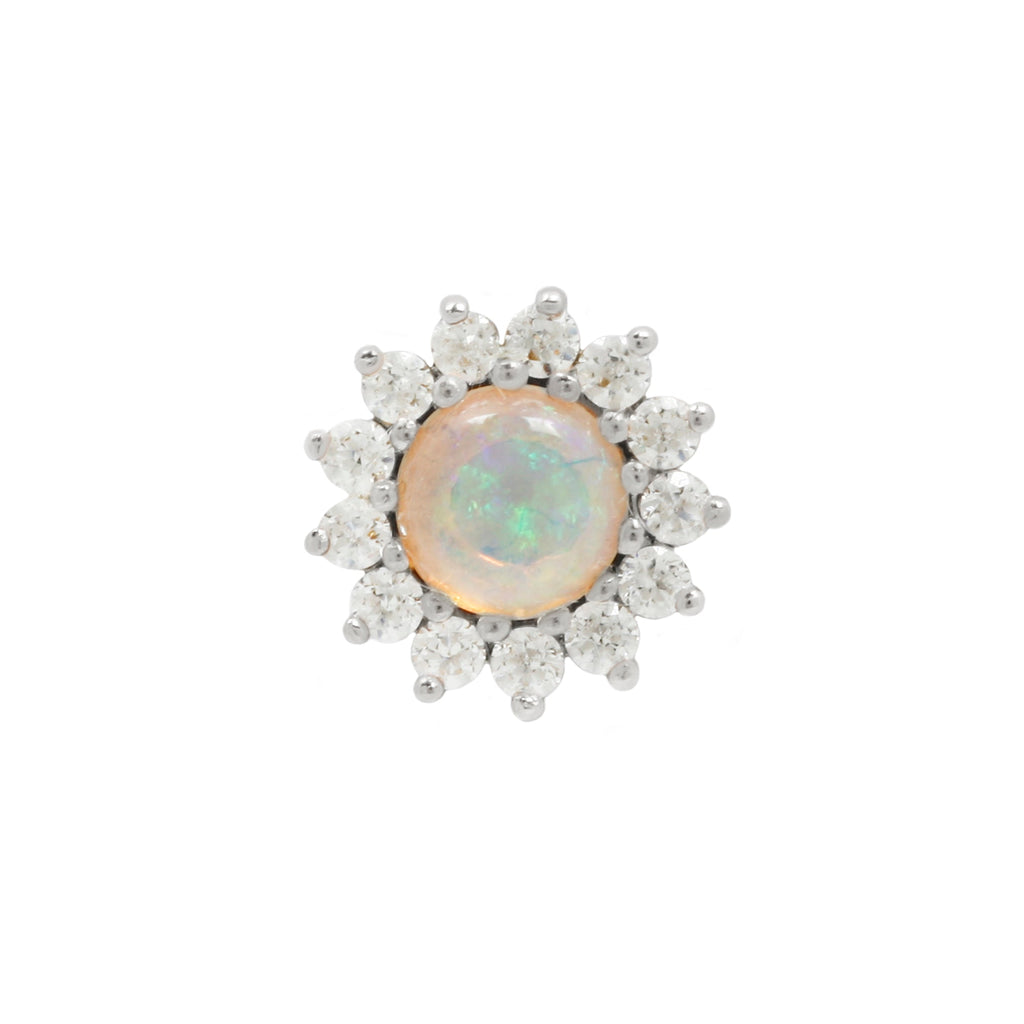 Delphine Opal + CZ - Threadless End
