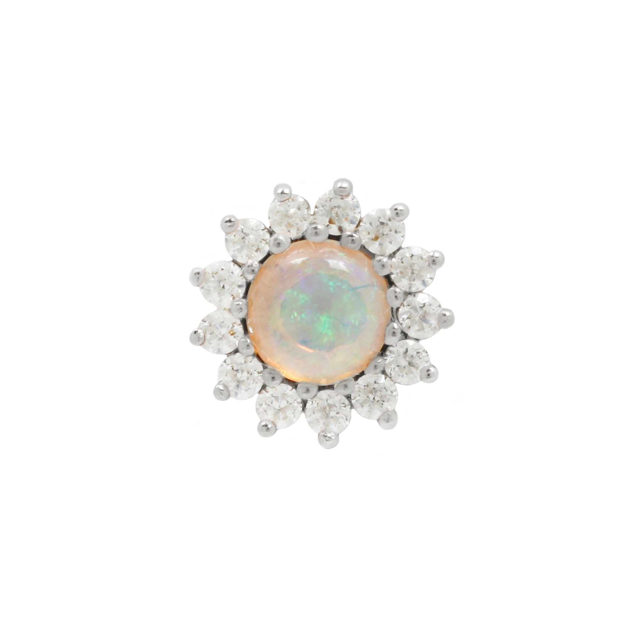 Delphine Opal + CZ - Threadless End