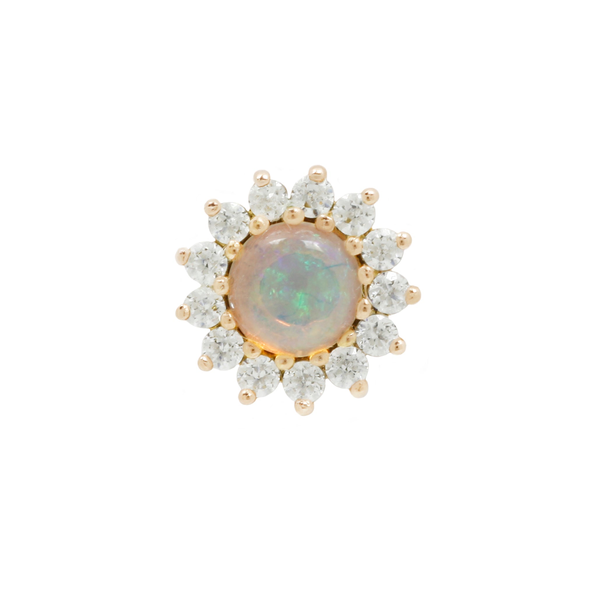Delphine Opal + CZ - Threadless End