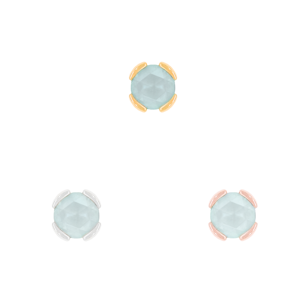 Peekaboo - Sandblasted Aquamarine - Threadless End