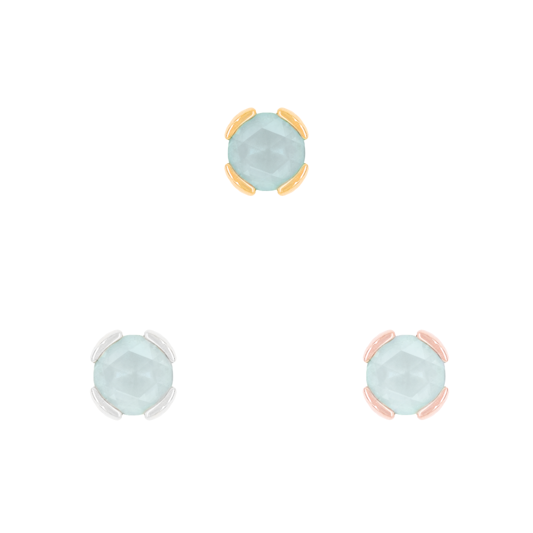 Peekaboo - Sandblasted Aquamarine - Threadless End