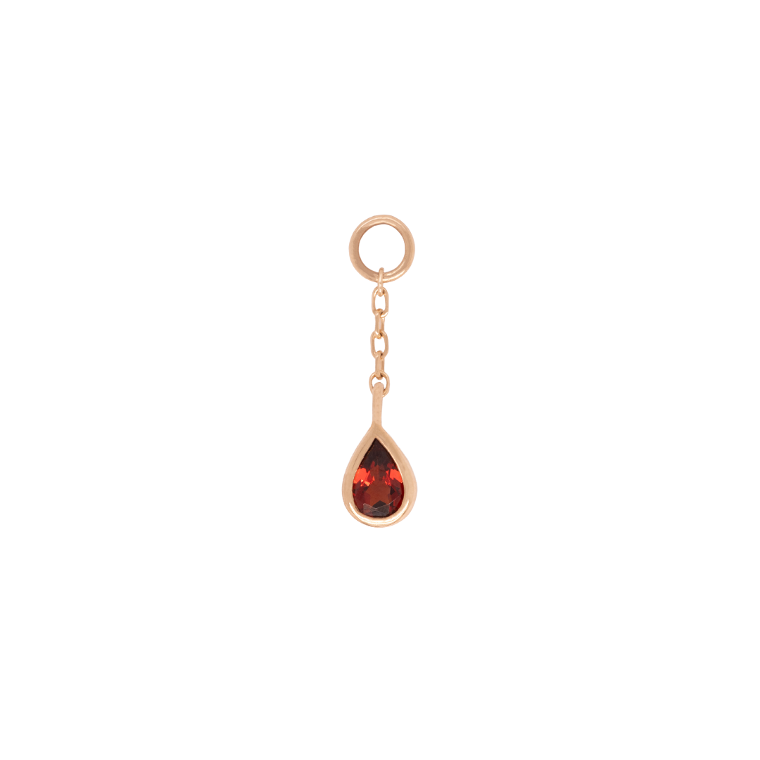 Concorde - Garnet + Chain - Charm