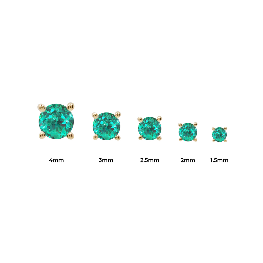 Emerald Prong (Lab Grown) - Threadless End