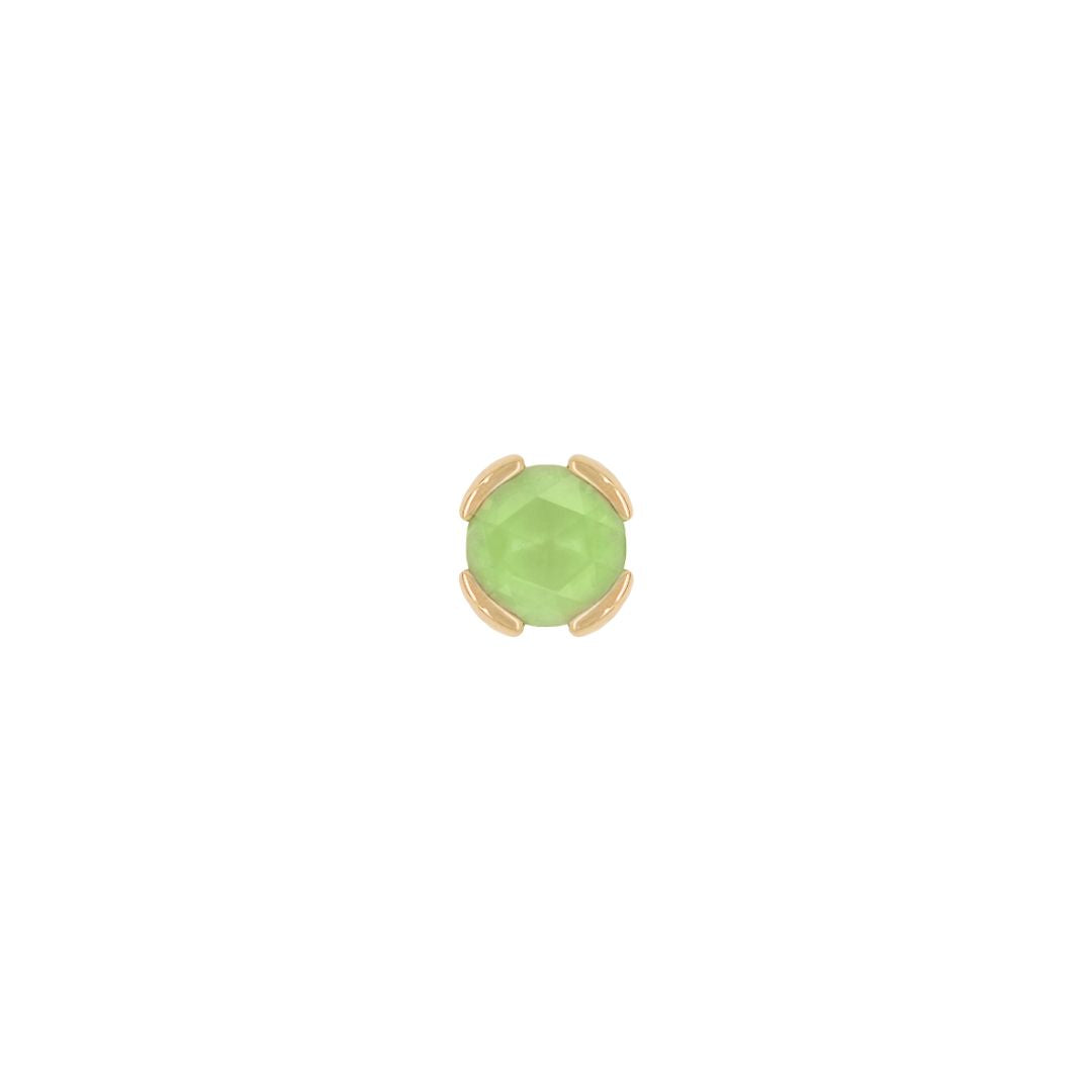 Peekaboo - Sandblasted Peridot - Threadless End
