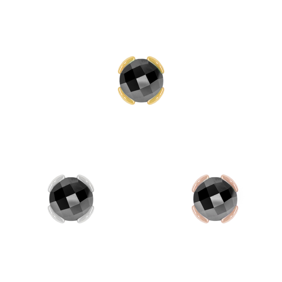 Peekaboo - Black Spinel - Threadless End