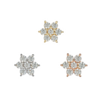 Flora Natural Diamond Flat Back Stud