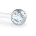 Titanium Faceted Side Gem