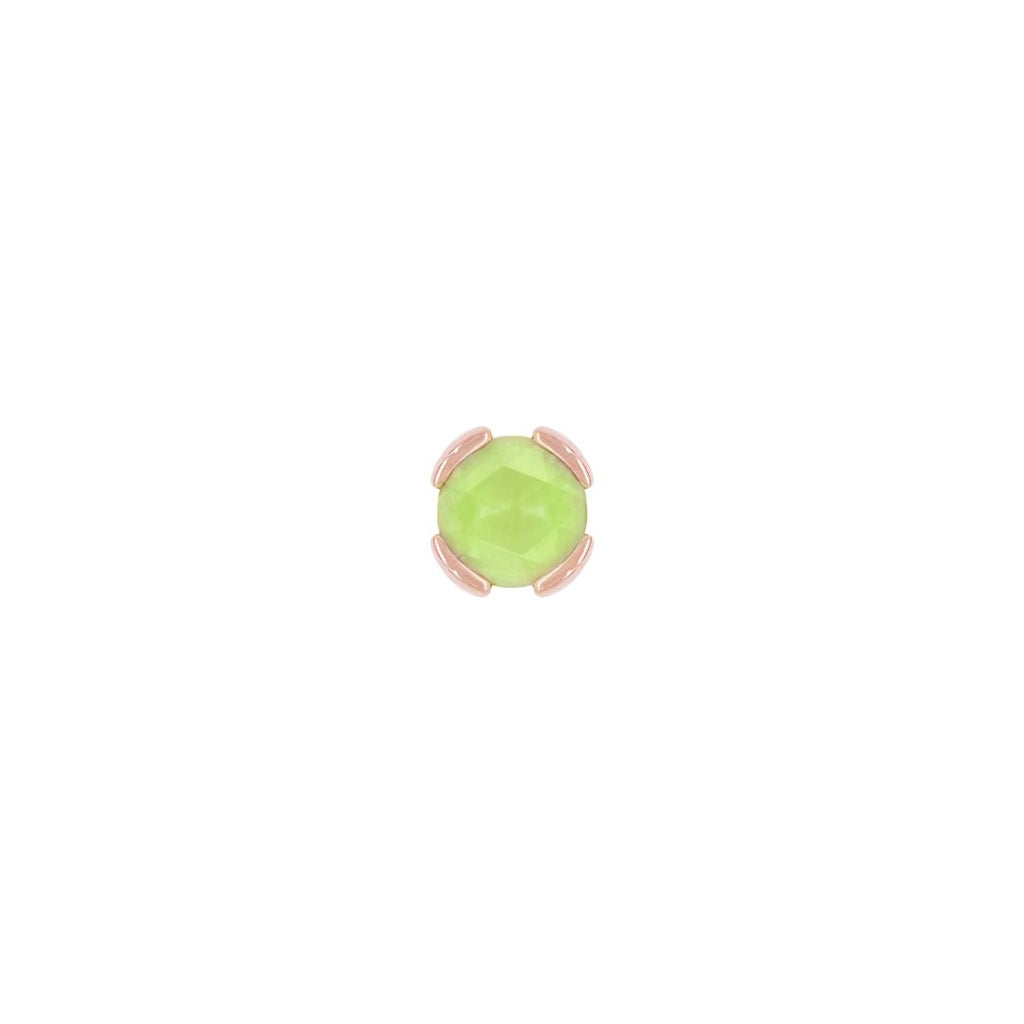 Peekaboo - Sandblasted Peridot - Threadless End