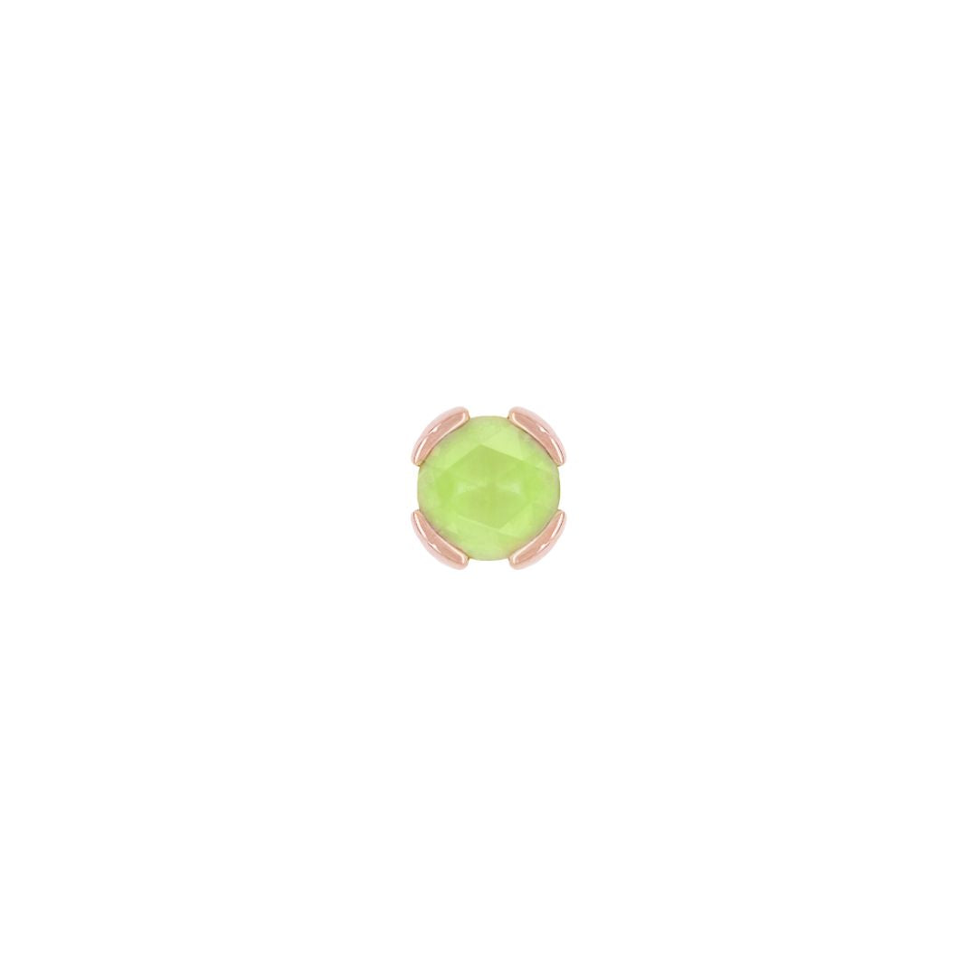 Peekaboo - Sandblasted Peridot - Threadless End
