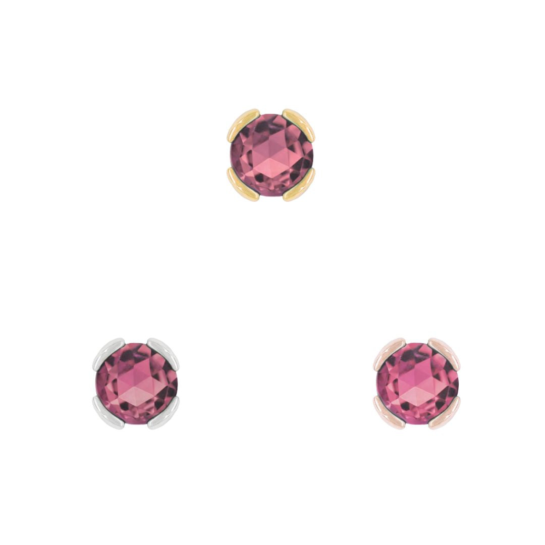 Peekaboo - Pink Tourmaline - Threadless End