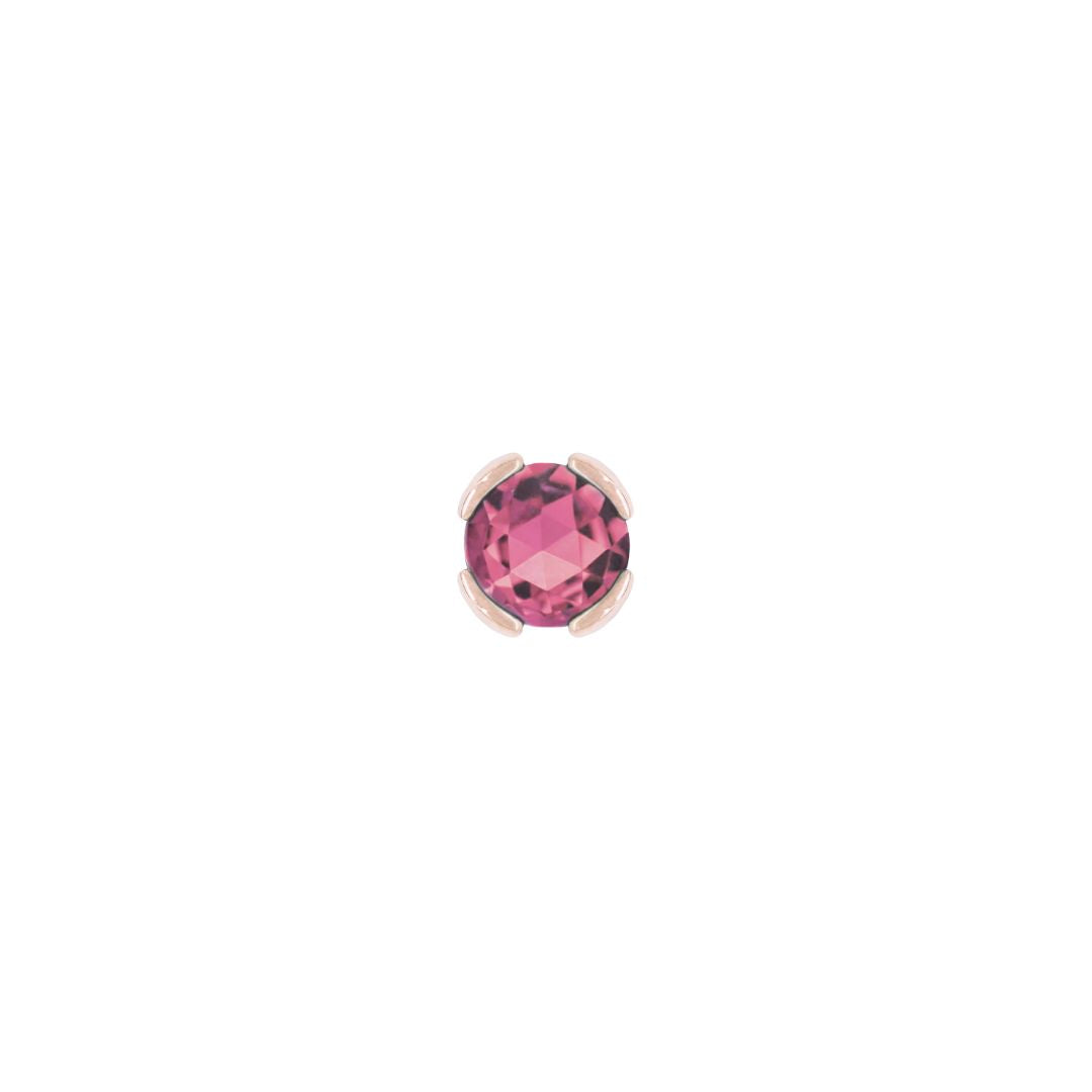 Peekaboo - Pink Tourmaline - Threadless End