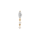 Lilt Moissanite Flat Back Stud
