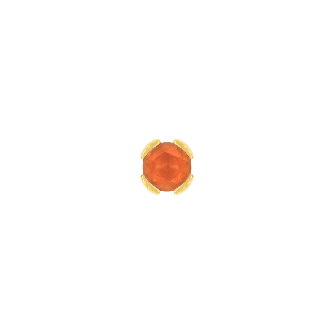 Peekaboo - Sandblasted Orange Garnet - Threadless End