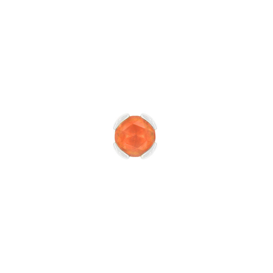 Peekaboo - Sandblasted Orange Garnet - Threadless End