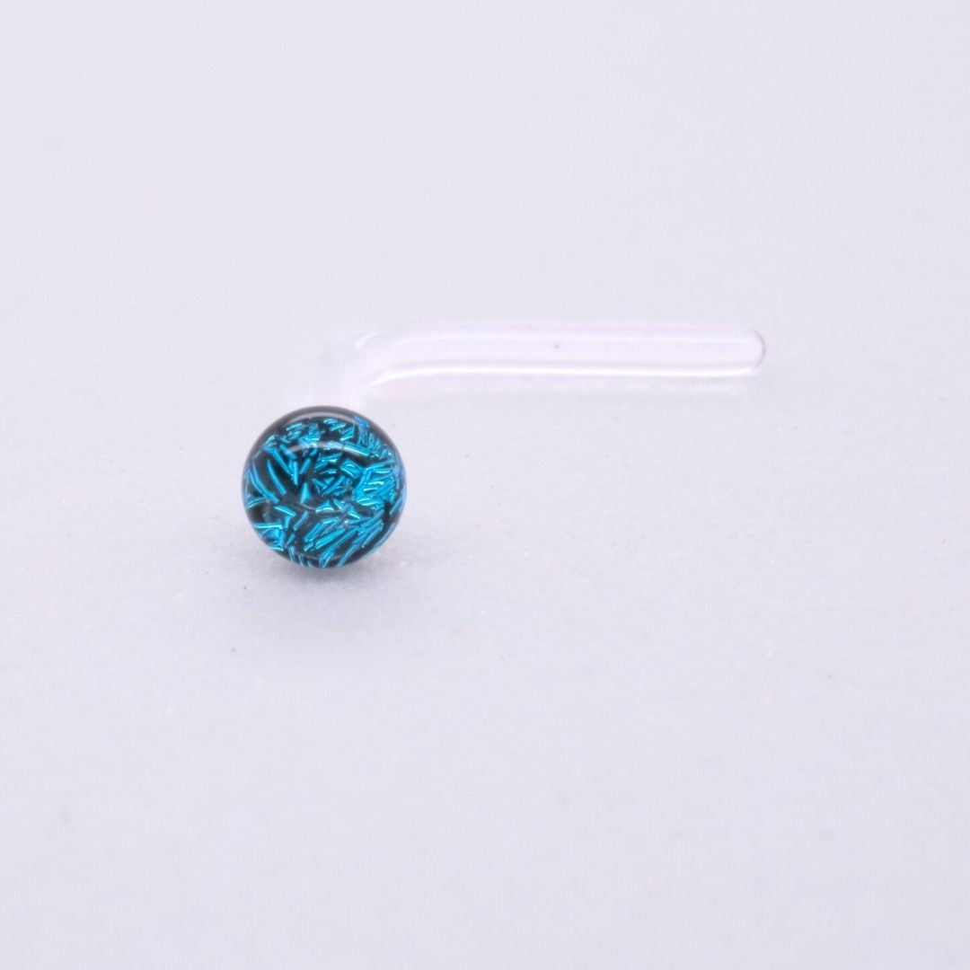Glass Nostril Retainer - Assorted Colors Dichro