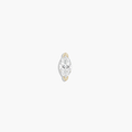 Marquise Moissanite Flat Back Stud