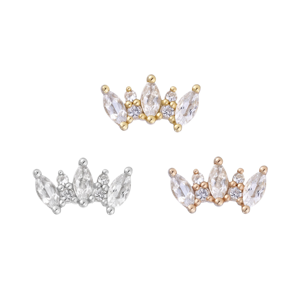 Alice Threadless End with White Sapphire