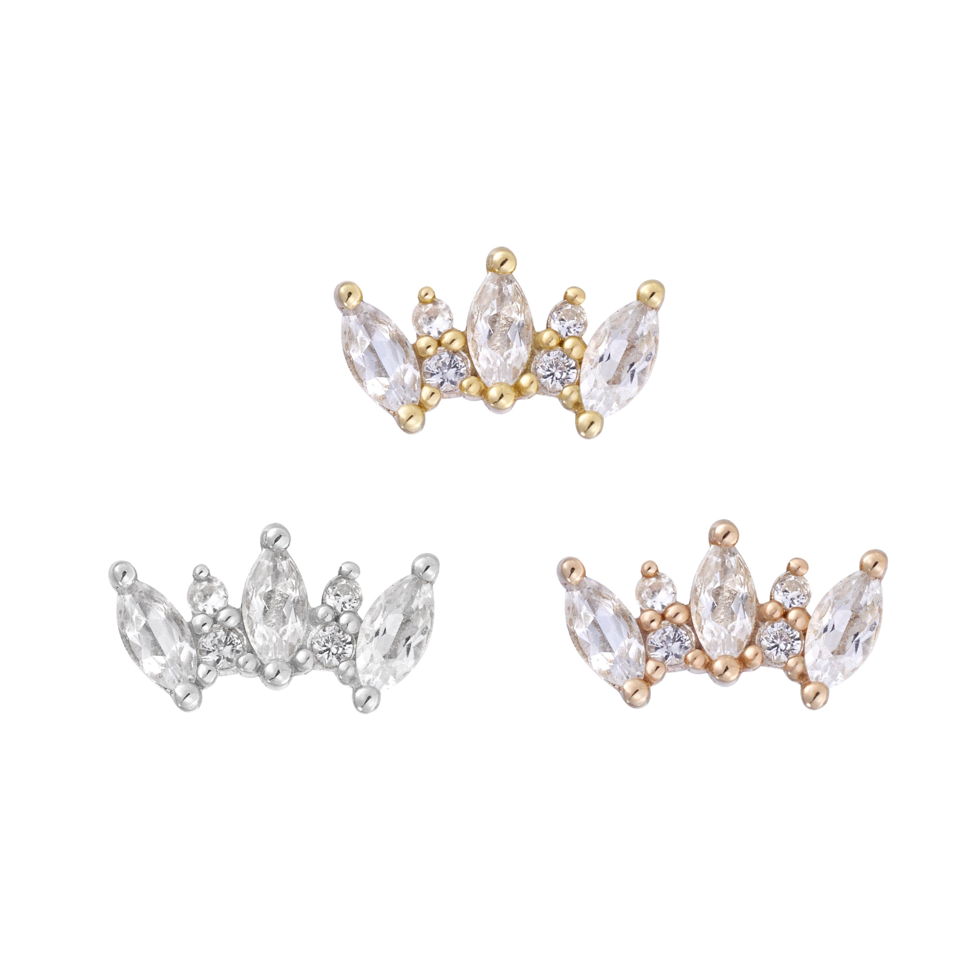 Alice Threadless End with White Sapphire