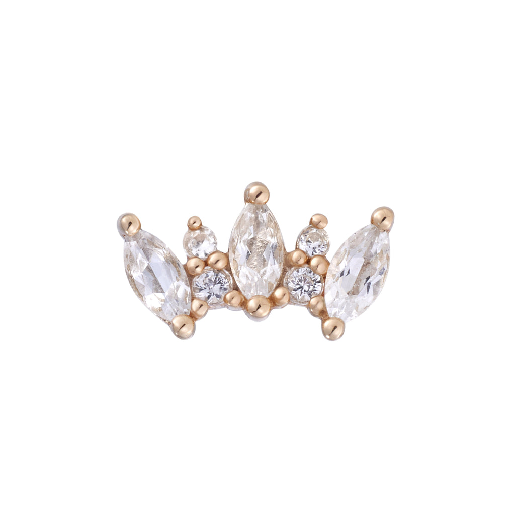 Alice Threadless End with White Sapphire