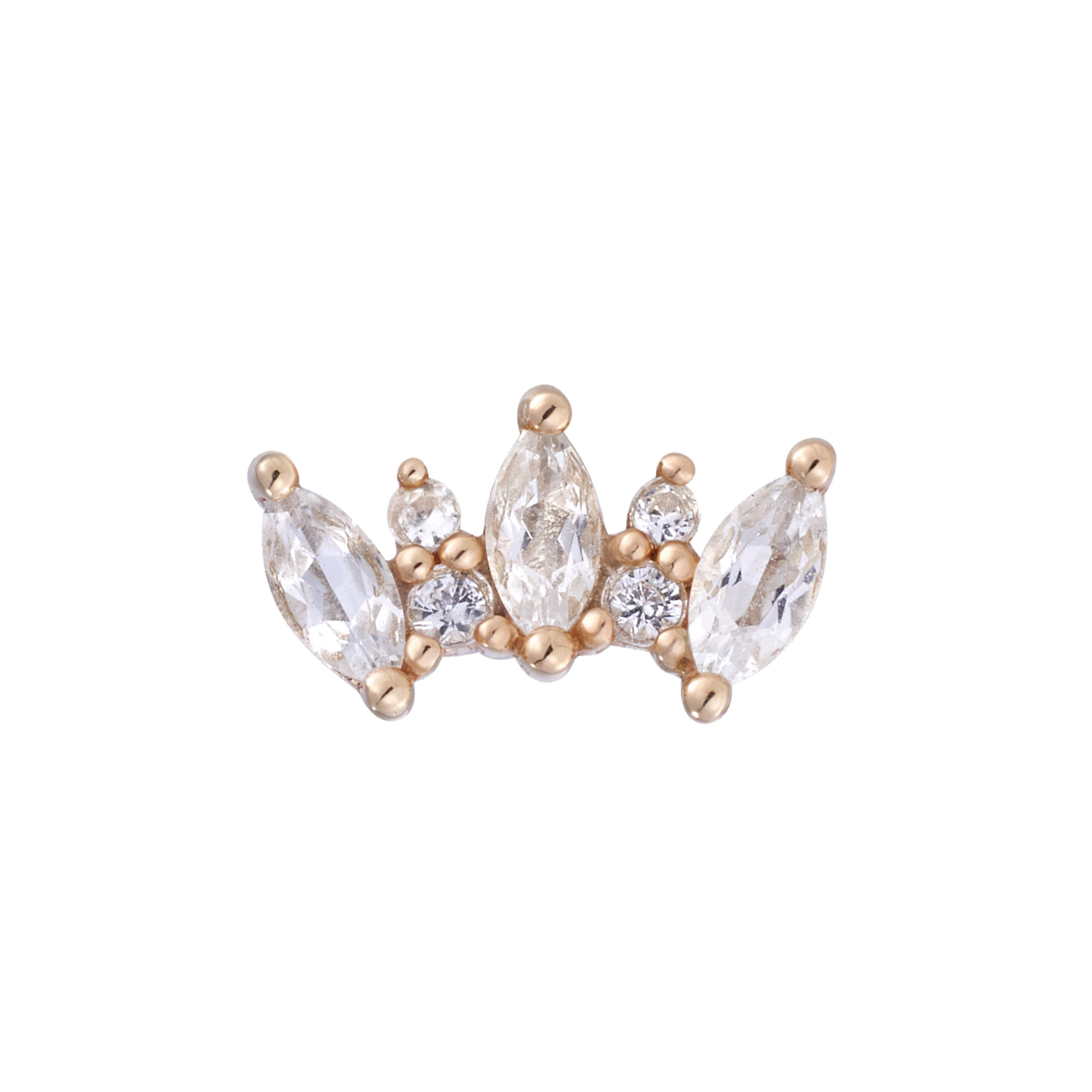Alice Threadless End with White Sapphire