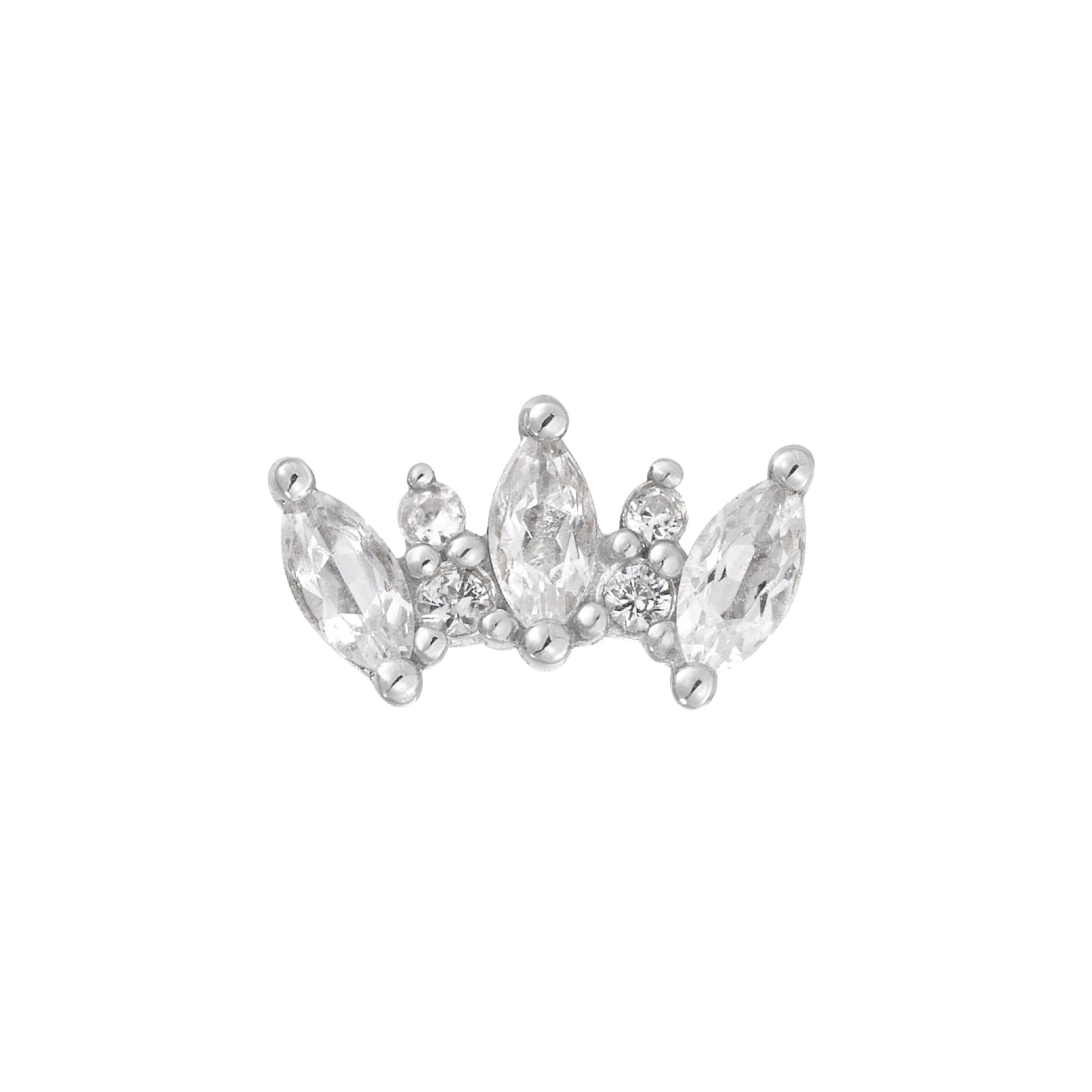 Alice Threadless End with White Sapphire