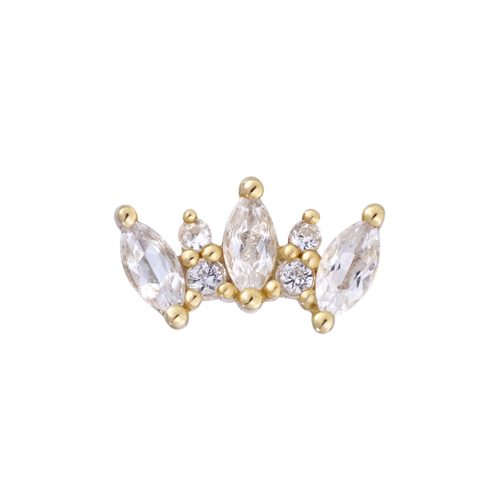 Alice Threadless End with White Sapphire