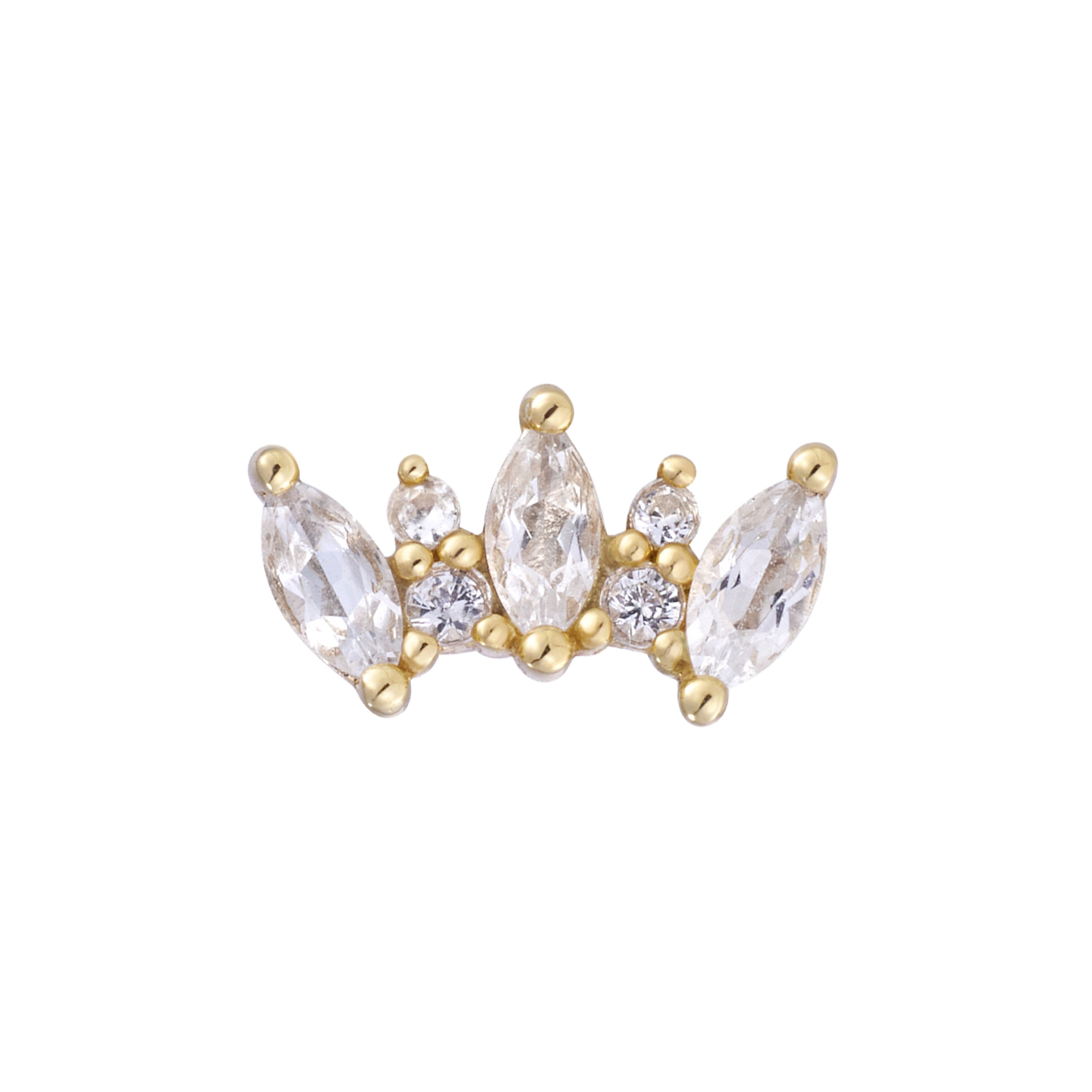 Alice Threadless End with White Sapphire