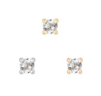 Aquamarine Prong - Flat Back Stud