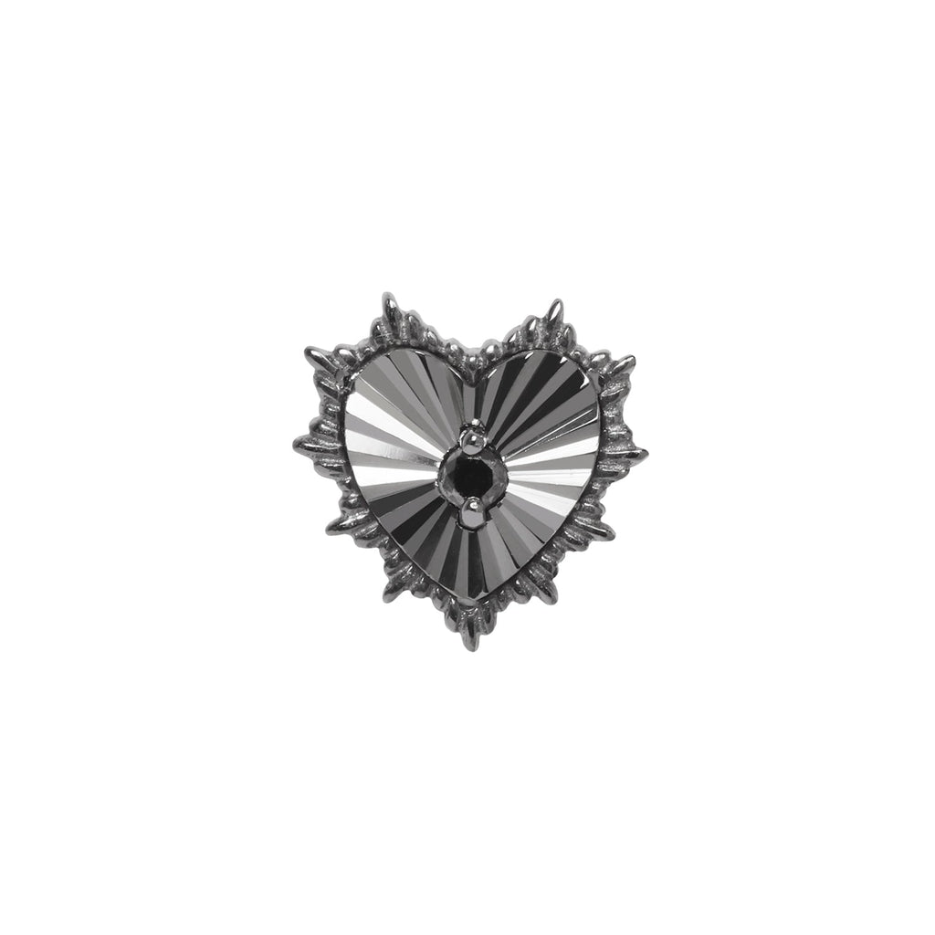 Bad Romance Black Rhodium Threadless End with Black Diamond
