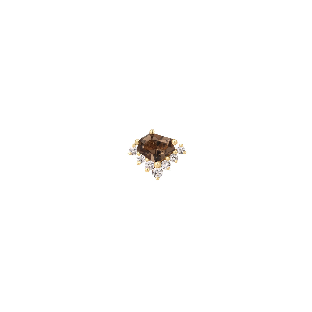 Bones + Honey - Smoky Quartz - Threadless End