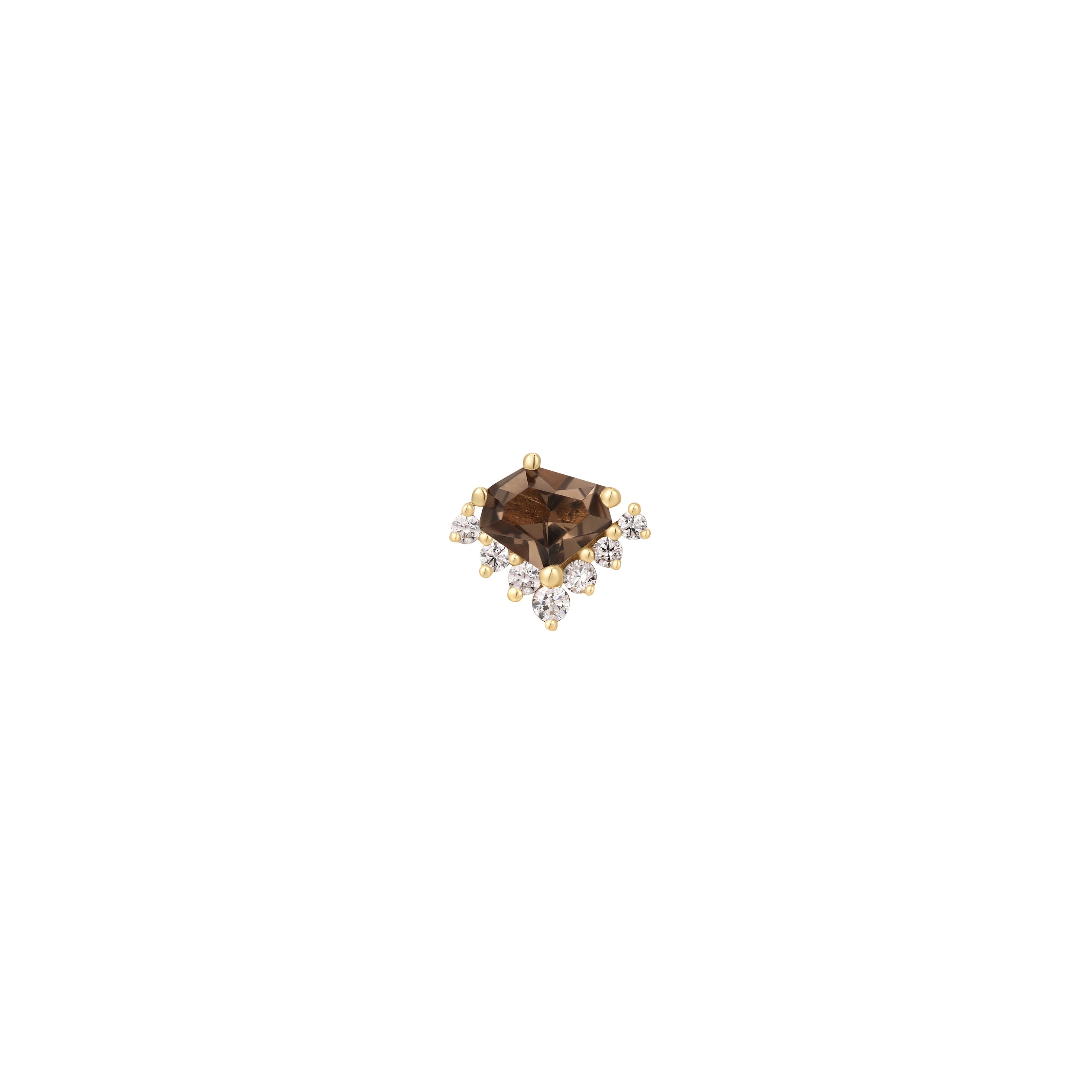 Bones + Honey - Smoky Quartz - Threadless End