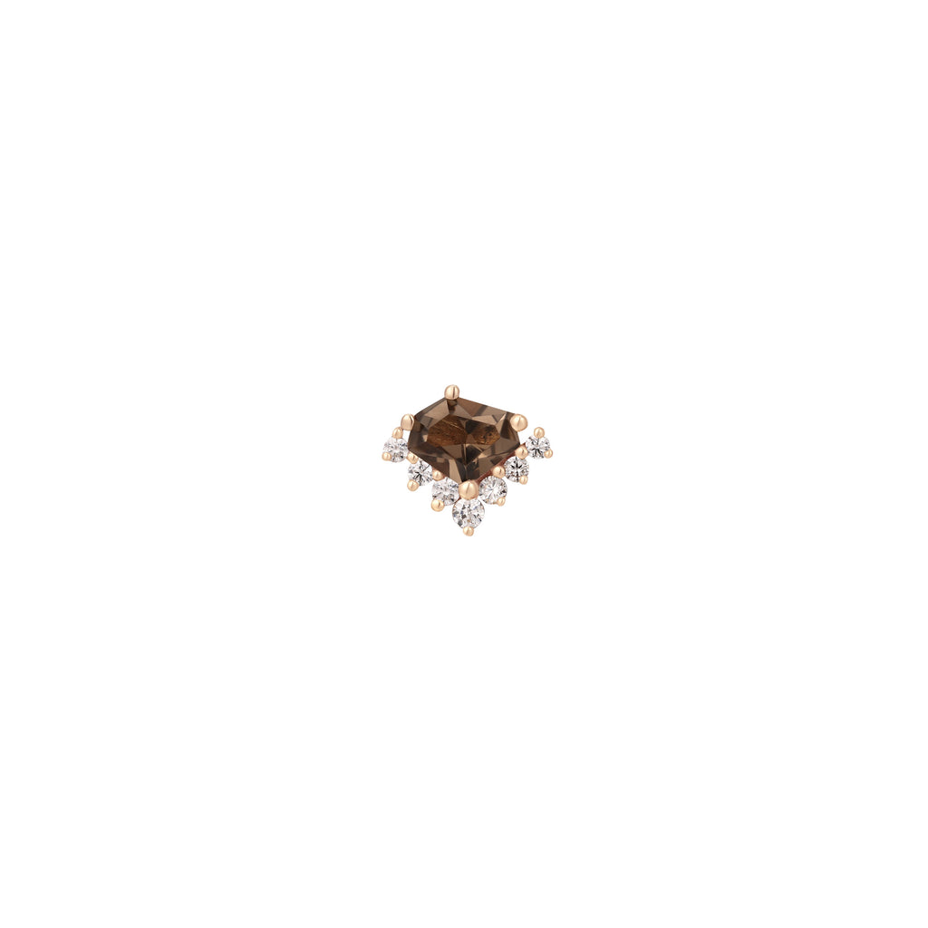 Bones + Honey - Smoky Quartz - Threadless End