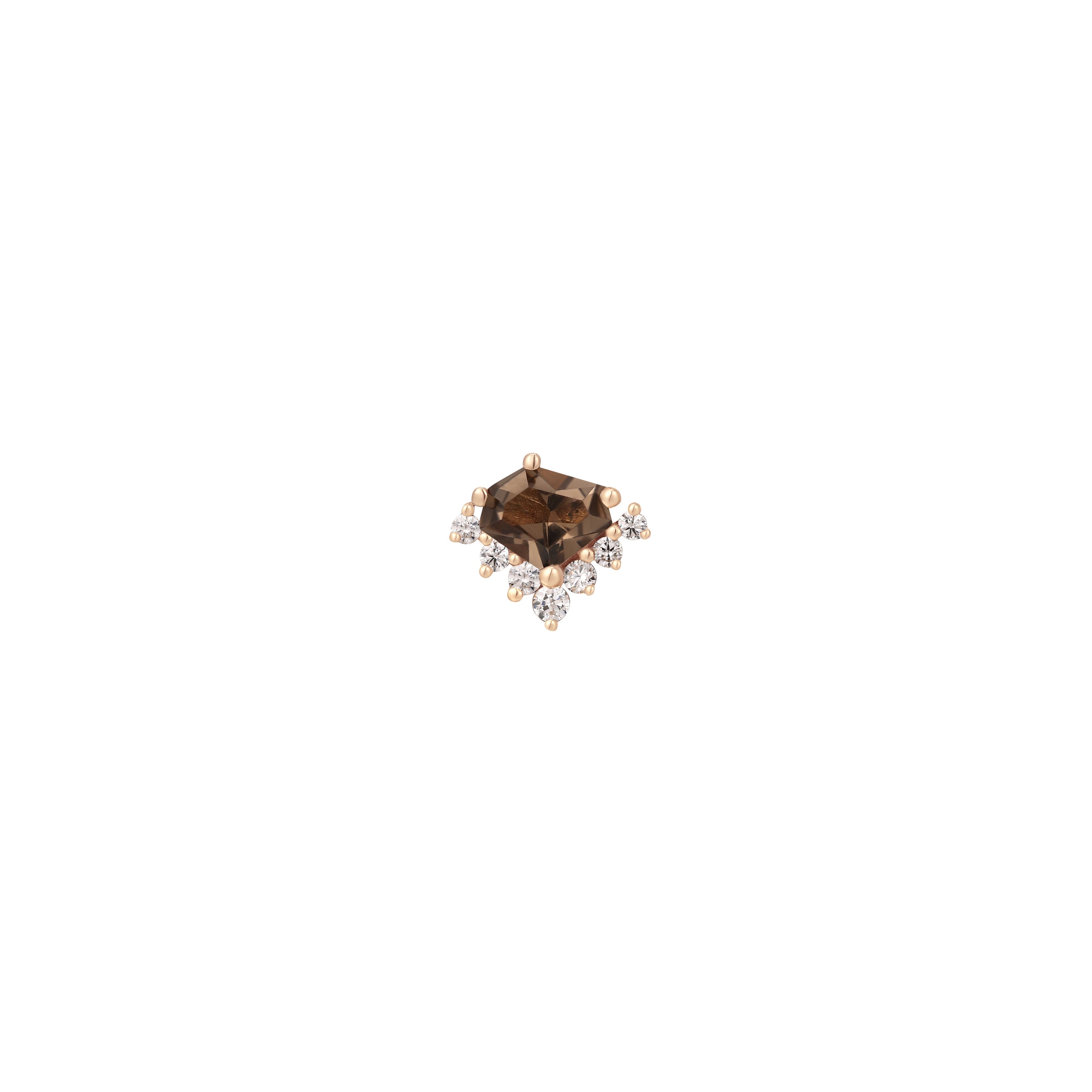 Bones + Honey - Smoky Quartz - Threadless End