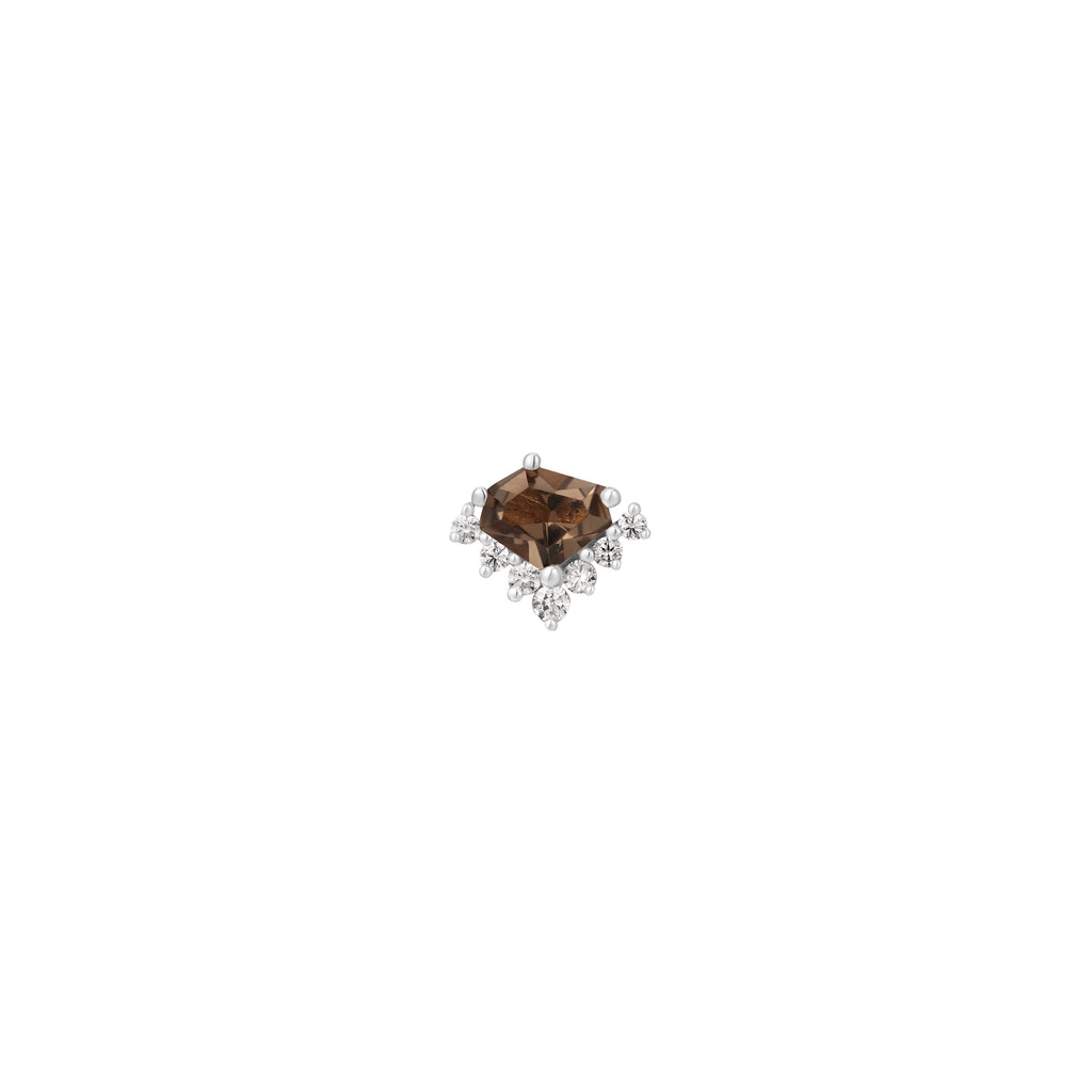 Bones + Honey - Smoky Quartz - Threadless End